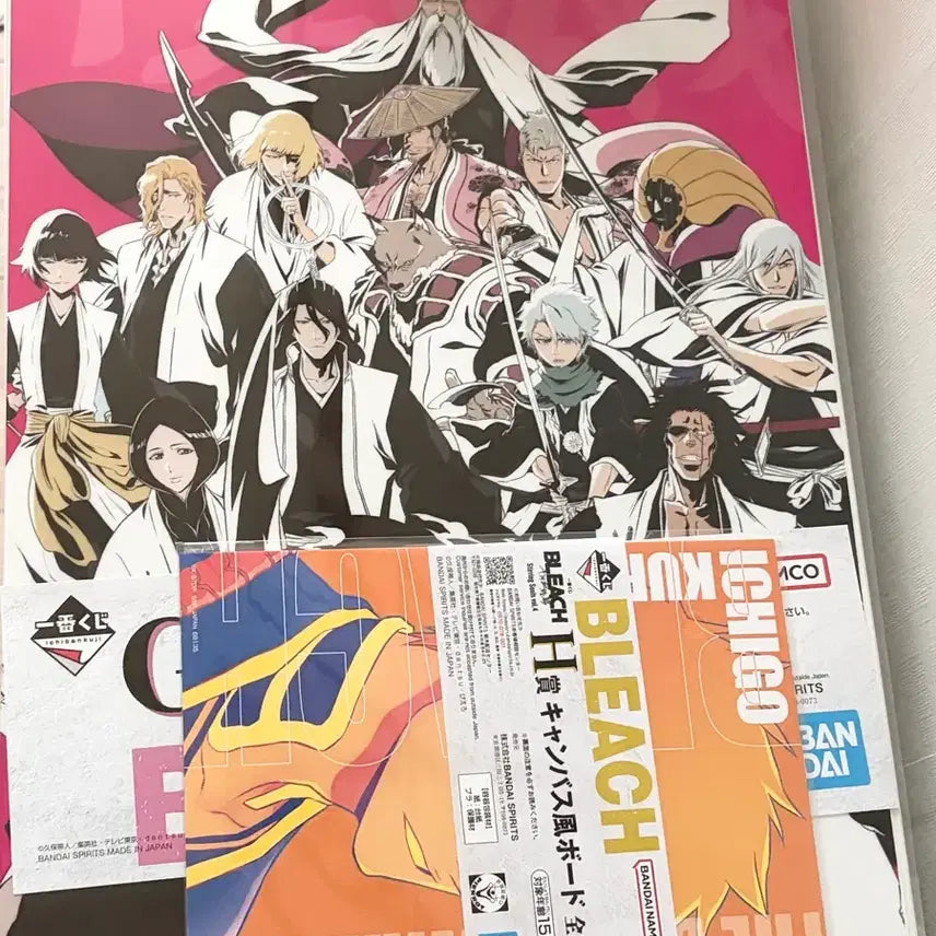 [BUNJANG] Bleach Lottery G & H Bundle Clear Poster & Canvas Board Ichigo / 블리치 쿠지 G, H 일괄