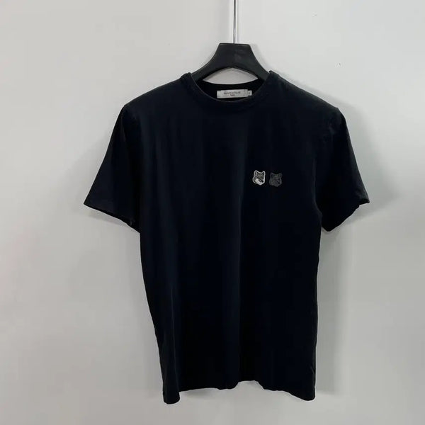 [BUNJANG] Maison Kitsuné Double Fox Black Short Sleeve T-Shirt / 메종키츠네 더블 폭스 블랙 반팔티  (on.1600)