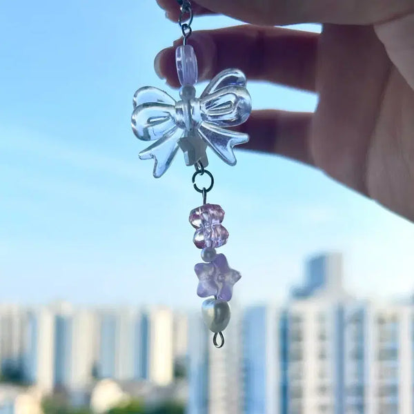 [BUNJANG] Handmade Ribbon Charm Keychain / 블룸 리본 키링 판매합니다