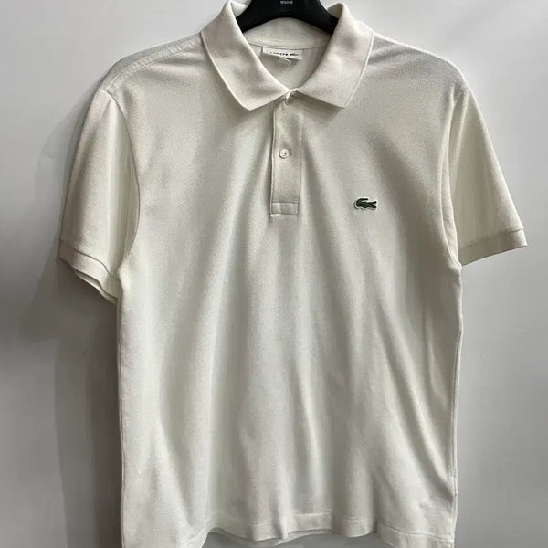 [BUNJANG] Lacoste Classic Fit Pique Collar Short Sleeve T-Shirt White / [M] 라코스테 LACOSTE 클래식핏 피케 카라 반팔 티셔츠 화이트 2.5