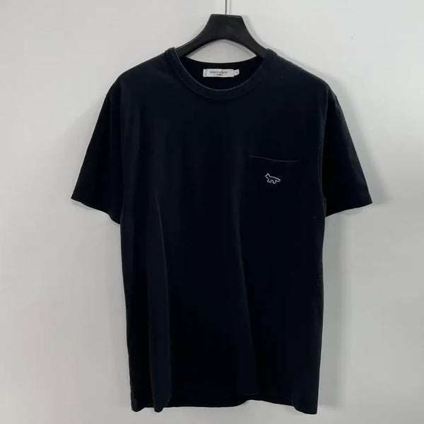 [BUNJANG] Maison Kitsuné Pocket Black T-Shirt / 메종키츠네 포켓 블랙 반팔티  (on.1603)