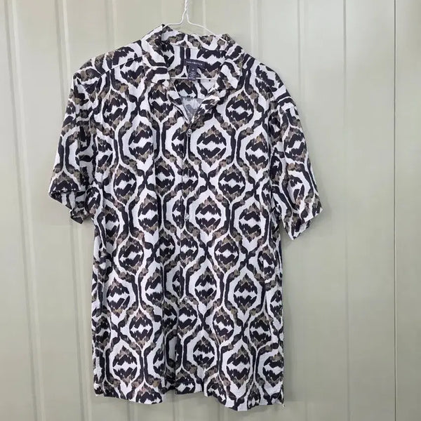 [BUNJANG] Van Heusen Men's Short Sleeve Patterned Shirt / VAN HEUSEN 남성 반팔 패턴 셔츠 M(국내100)