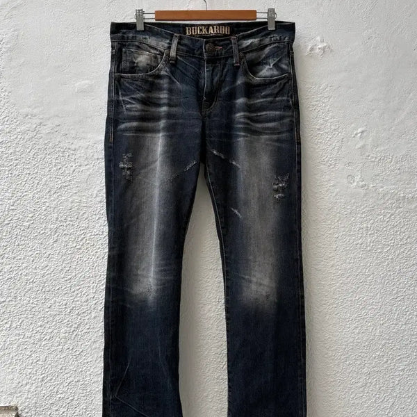 [BUNJANG] Buckaroo Washed Distressed Denim Pants (Size 32) / [32] 버커루 워시드 디스트레드 데님팬츠