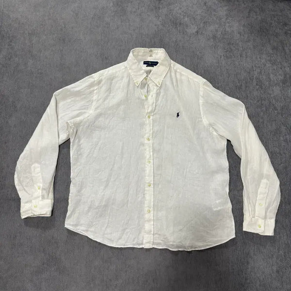 [BUNJANG] Polo Ralph Lauren Linen Shirt White XL / XL 폴로랄프로렌 린넨 셔츠 화이트