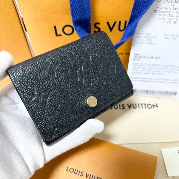 [BUNJANG] Louis Vuitton Monogram Empreinte Business Card Holder / (정품)(새상품급,풀구성)루이비통 모노그램 앙프렝뜨 비즈니스 카드지갑