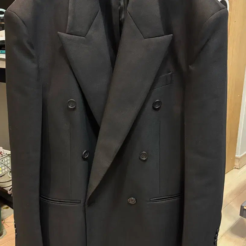[BUNJANG] Drawfit Black Double Blazer Jacket / 드로우핏 블랙 더블 블레이저 자켓