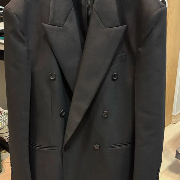[BUNJANG] Drawfit Black Double Blazer Jacket / 드로우핏 블랙 더블 블레이저 자켓
