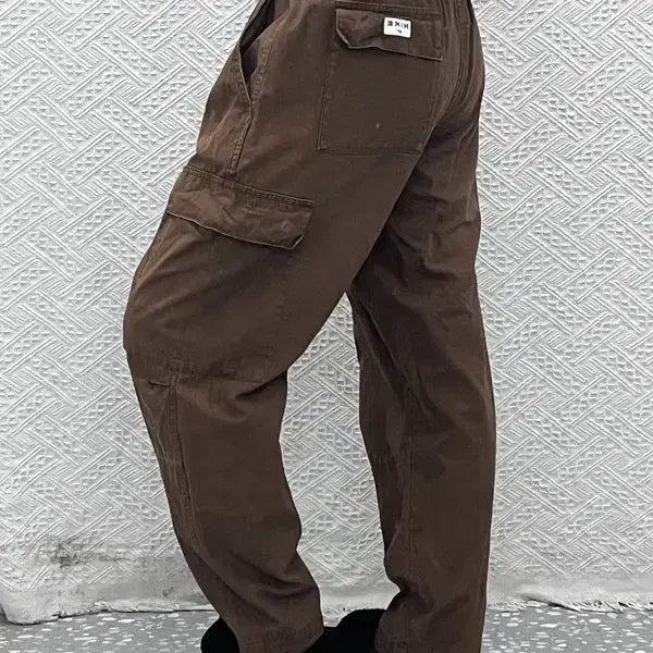 [BUNJANG] Nike Vintage Casual Deep Brown Double Knee Cargo Pants M / 나이키 빈티지 캐주얼 딥브라운 더블니 카고팬츠 M C13561