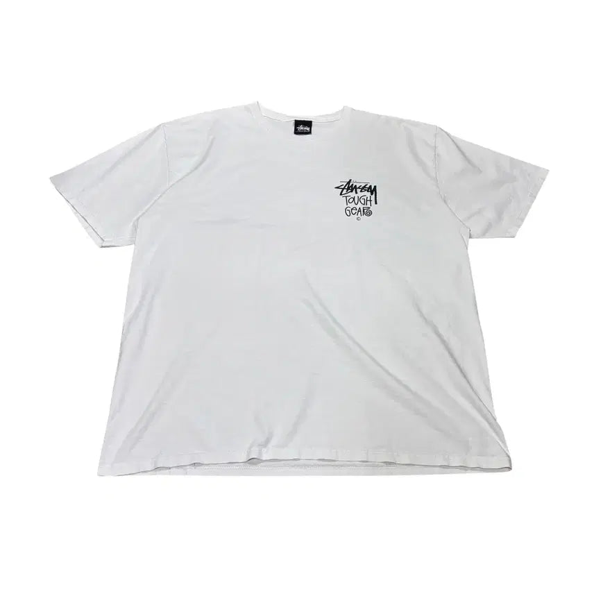 [BUNJANG] Stussy Tough Gear Graphic T-Shirt White XL / XL 스투시 화이트 터프기어 반팔티