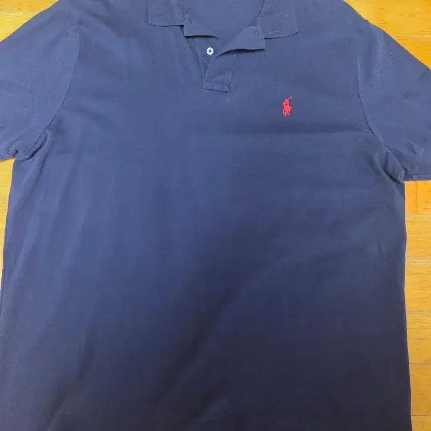 [BUNJANG] Polo Ralph Lauren Custom Slim Fit Navy Short Sleeve Polo Shirt / 폴로 랄프로렌 네이비 커스텀 슬림핏  반팔 카라티