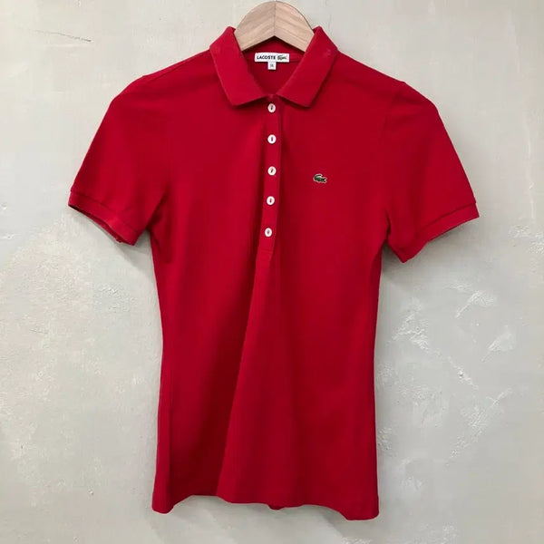 [BUNJANG] Lacoste Red Polo Shirt Size 36 / 라코스테 카라티 레드 36