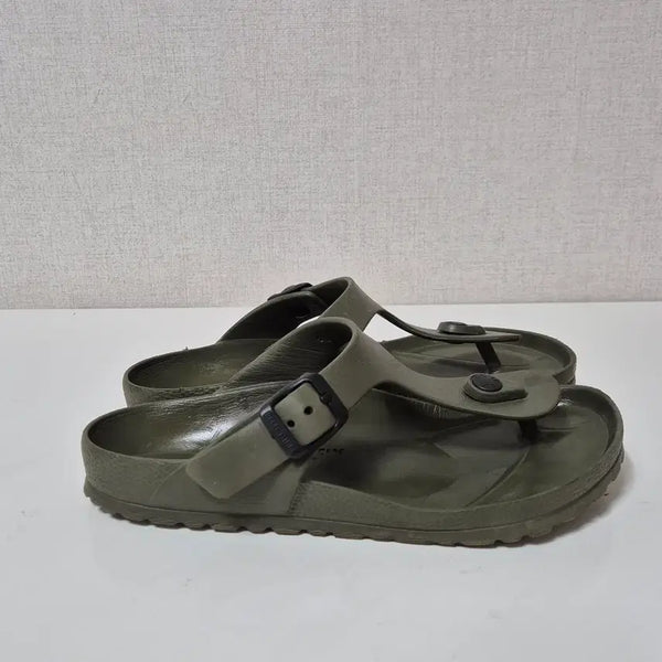 [BUNJANG] Birkenstock Gizeh EVA Khaki Sandals / (225mm) 버켄스탁 지제 에바 카키 쪼리