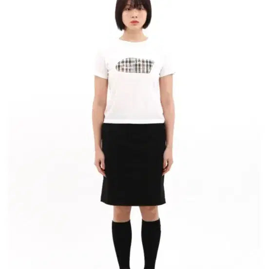 [BUNJANG] Safari Spot ROUX BASE SCHOOL Check Short Sleeve T-Shirt / 새상품 사파리스팟 1/2 ROUX BASE SCHOOL 체크 반팔