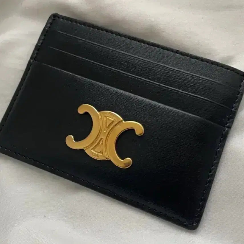 [BUNJANG] Celine Triomphe Card Holder Black / [S+급/ 정품] 셀린느 트리옹프 카드지갑 블랙