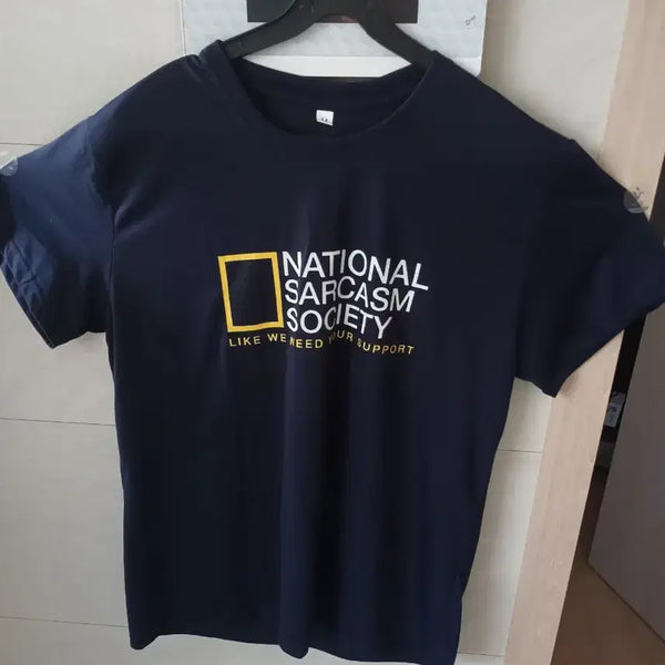 [BUNJANG] National Sarcasm Society Graphic Tee Navy M / 내셔널 사카즘 소사이어티 반팔 M 군청색