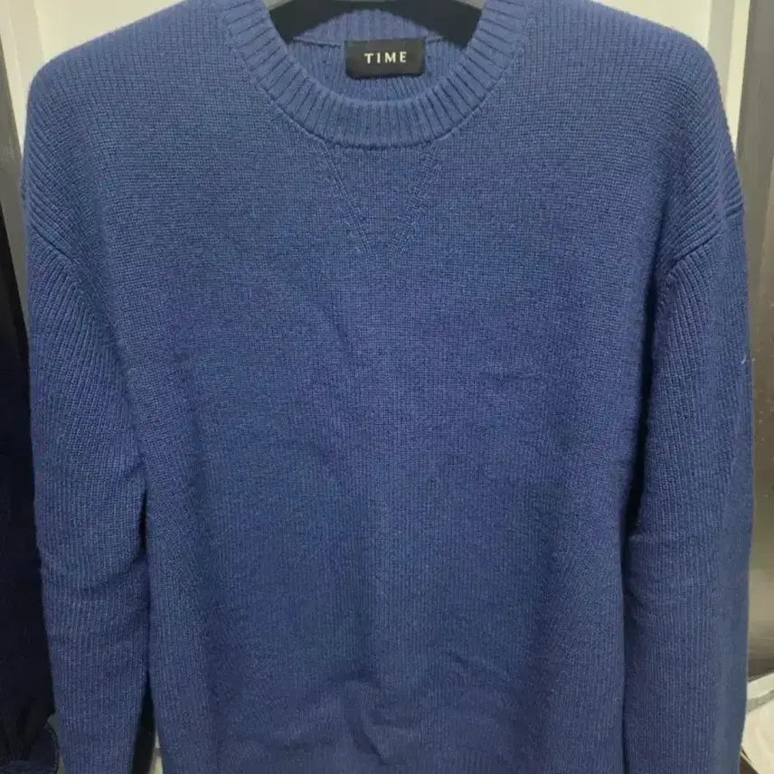 [BUNJANG] Time Homme Mélange Blue Knit Sweater / 타임옴므 멜란지 블루 니트