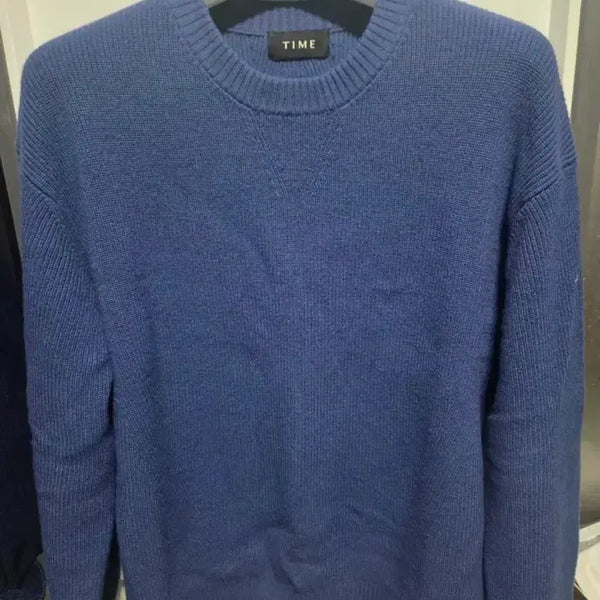 [BUNJANG] Time Homme Mélange Blue Knit Sweater / 타임옴므 멜란지 블루 니트