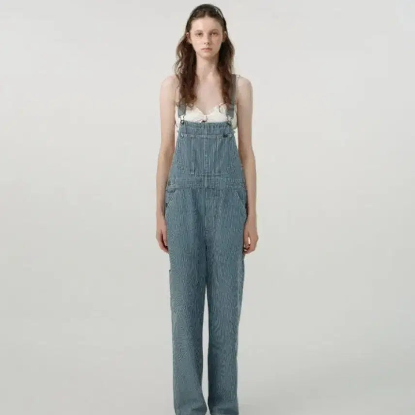[BUNJANG] The Barnet Hickory Stripe Denim Overalls / 더바넷 히코리스트라이프 데님 오버롤