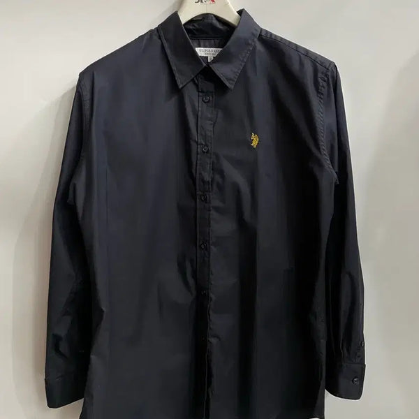 [BUNJANG] U.S. Polo Assn. Embroidered Cotton Long Sleeve Shirt Navy L / [L/100] 유에스폴로 U.S. POLO ASSN. 로고 자수 코튼 긴팔 셔츠 네이비 2.0