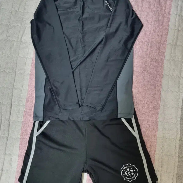 [BUNJANG] Aquatica Rash Guard Set Black L / 아쿠아티카 래쉬가드 세트 블랙 95 L
