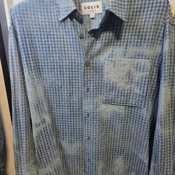 [BUNJANG] Solid Homme Check Vintage Shirt / 솔리드옴므 체크 빈티지 셔츠