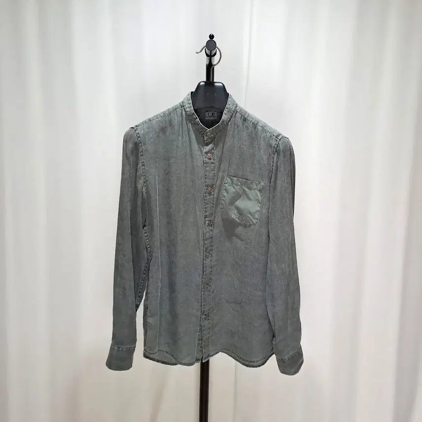 [BUNJANG] CP Company High Neck Linen Shirt / (무료배송) 씨피컴퍼니 하이넥 린넨 셔츠 95 972