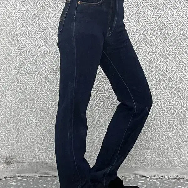 [BUNJANG] Edwin Casual Vintage High-Waist Denim Pants (26-inch) / 에드윈 캐주얼 빈티지 하이웨스트 진청 데님팬츠 26인치 C13565