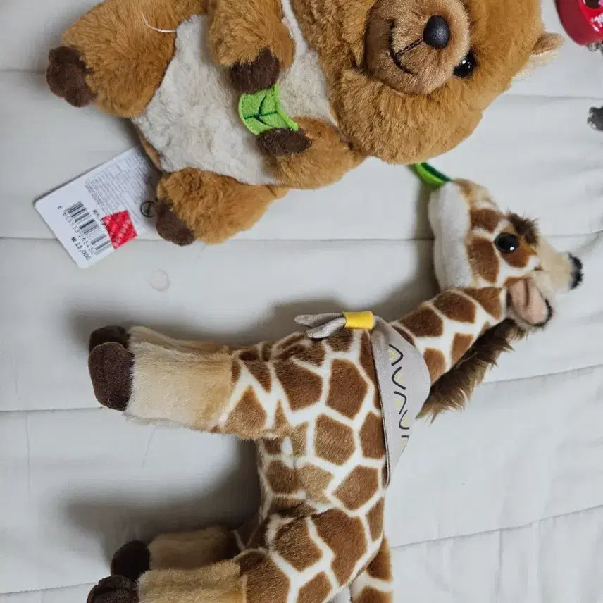 [BUNJANG] Everland Quokka & Giraffe Plush Set / 에버랜드 쿼카 기린 인형 세트 정가37000원