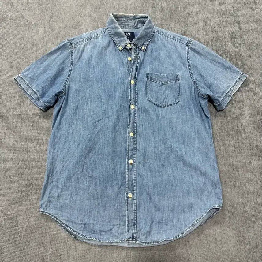 [BUNJANG] GAP Denim Short Sleeve Shirt Size S / S GAP 갭 데님 반팔 셔츠
