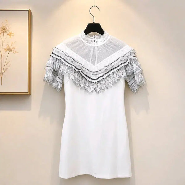[BUNJANG] Self-Portrait Lace Frill Mini Dress / 셀프포트레이트 레이스 프릴 미니 원피스 2사이즈