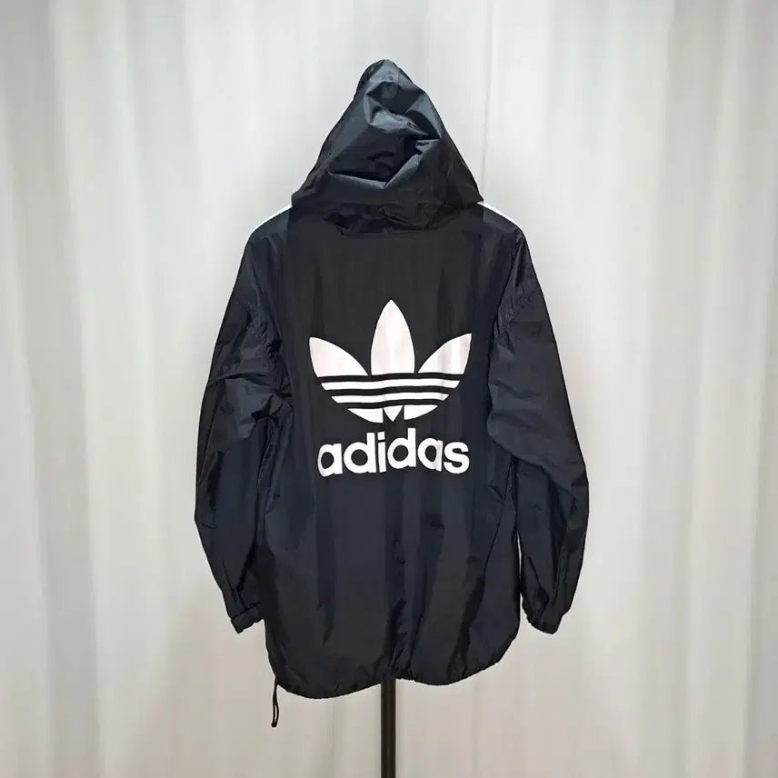 [BUNJANG] Adidas Big Logo Hooded Windbreaker / (무료배송) 아디다스 빅로고 후드 바람막이 110 65