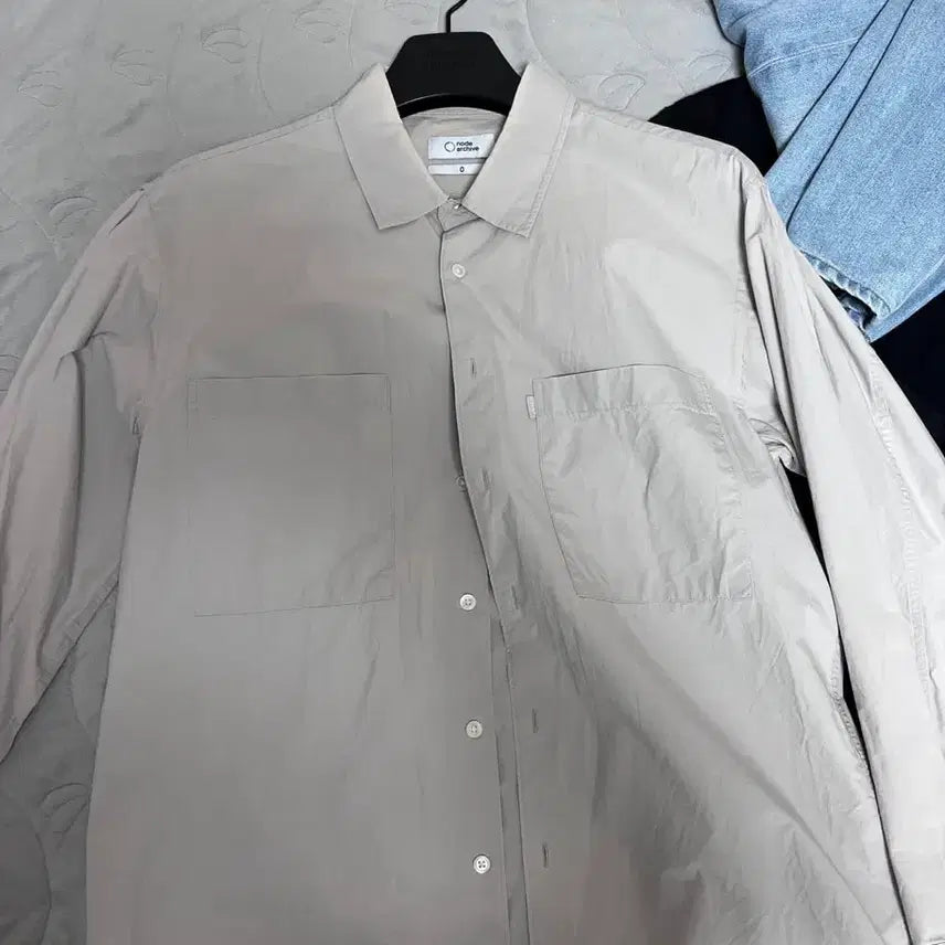 [BUNJANG] Node Archive Lazy Big Shirt Ash Grey Size 0 / 노드아카이브 레이지 빅 셔츠 애쉬 그레이 0사이즈