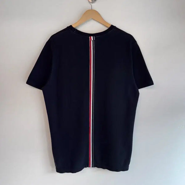 [BUNJANG] Thom Browne Loose Fit Cotton T-Shirt with Signature Back Tricolor Stripes / 톰브라운 루즈핏 백 삼선 스트라이프 코튼 반팔