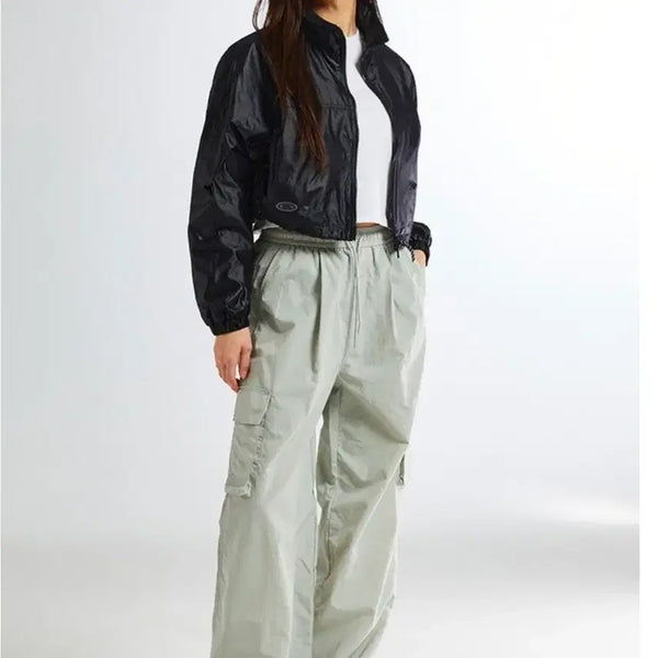 [BUNJANG] Spao Women's Light 2-Way Cargo Wide Pants (Nylon) SPTCE23G01 Khaki M / 스파오 여성용 라이트 2-WAY 카고 와이드 팬츠 (나일론)_SPTCE23G01 카키 M