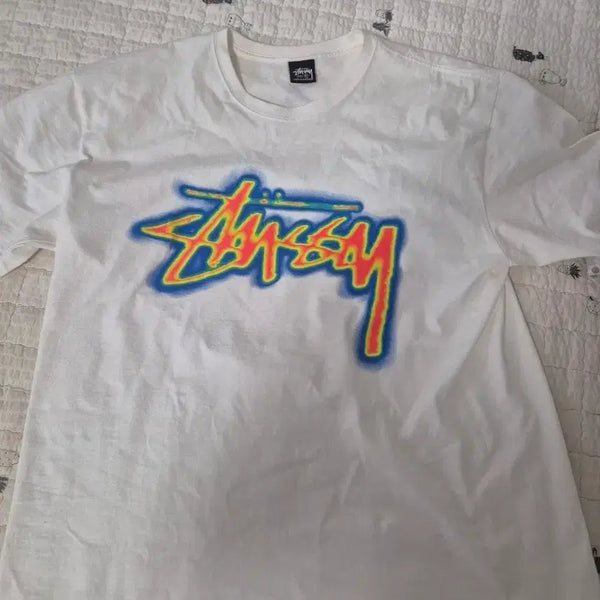 [BUNJANG] Stussy Basic Logo Short Sleeve T-Shirt White XL / 스투시 반팔 xl