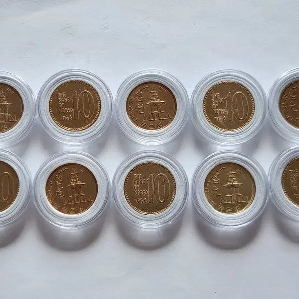 [BUNJANG] 1966 10 Won Coin - Special Year (10 Coins) / 특년도/66년10원 주화  10개