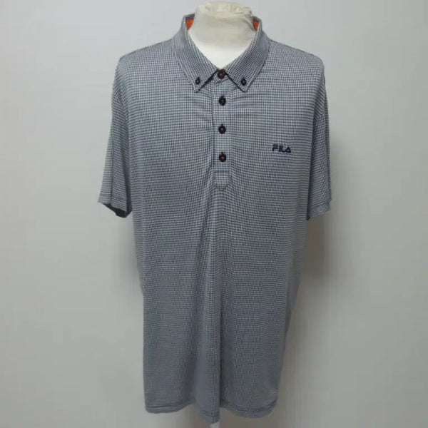 [BUNJANG] Fila Men's Golf Short Sleeve Collar T-Shirt / 휠라/남성/일상복/골프/반팔/카라 티셔츠/100사아즈/새제품