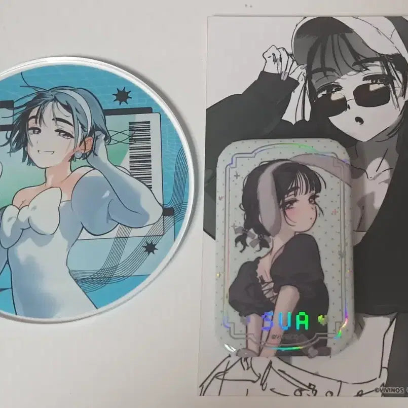 [BUNJANG] A-STEP SU-A Acrylic Coaster & VANITY STEP Can Badge Bundle Set / (일괄) 에이스테 수아 아크릴 코스터 바니스테 캔뱃지 특전