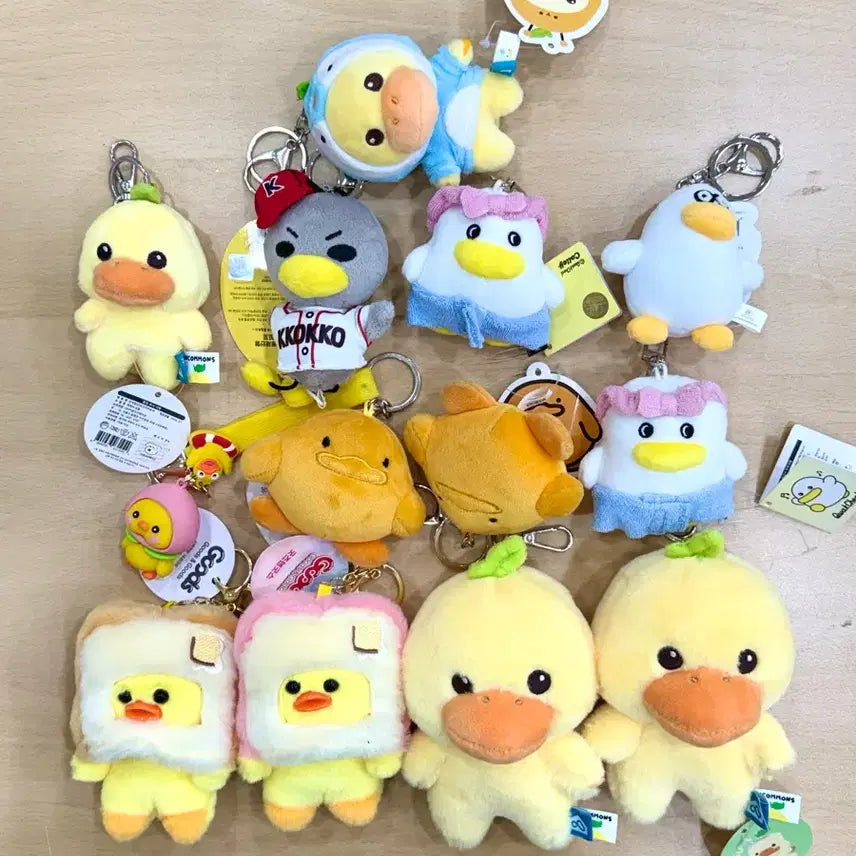 [BUNJANG] Duck Goose Character 'Kwack Cheol' Plush Keychain Bundle Set / duck goose곽철오삐둥이오구리 인형뽑기열쇠가방고리키링인형 일괄