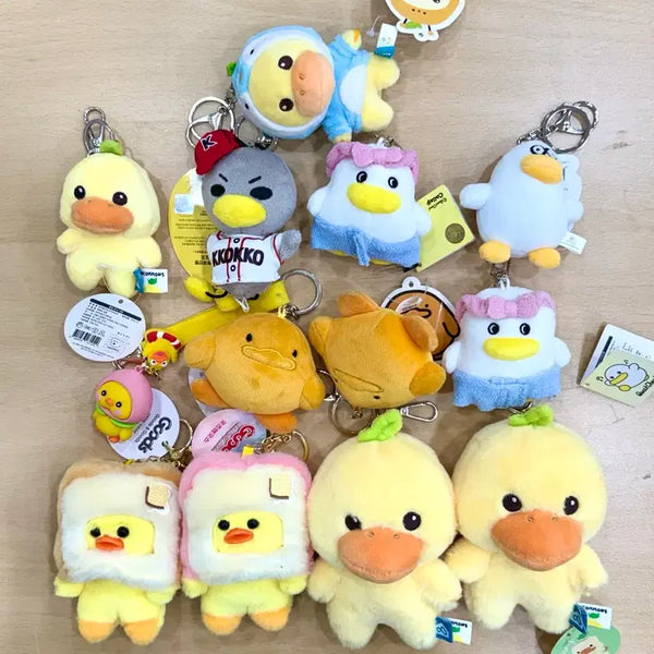[BUNJANG] Duck Goose Character 'Kwack Cheol' Plush Keychain Bundle Set / duck goose곽철오삐둥이오구리 인형뽑기열쇠가방고리키링인형 일괄