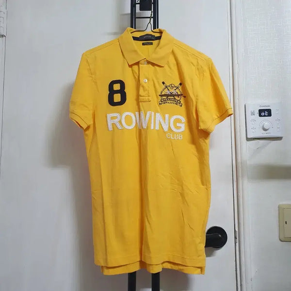 [BUNJANG] Hazzys Men's Slim Fit Short Sleeve Polo Shirt XL (105) Yellow / 헤지스 남성 반팔카라티 XL 105 슬림핏 옐로우