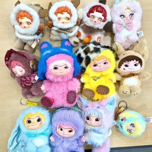 [BUNJANG] Wakuku Fuzzy Trendy Fun Party Baby Three Skull Panda Doll Keychain / 와쿠쿠 퍼지트렌디 펀 파티베이비쓰리스컬판다인형뽑기키링인형 개당