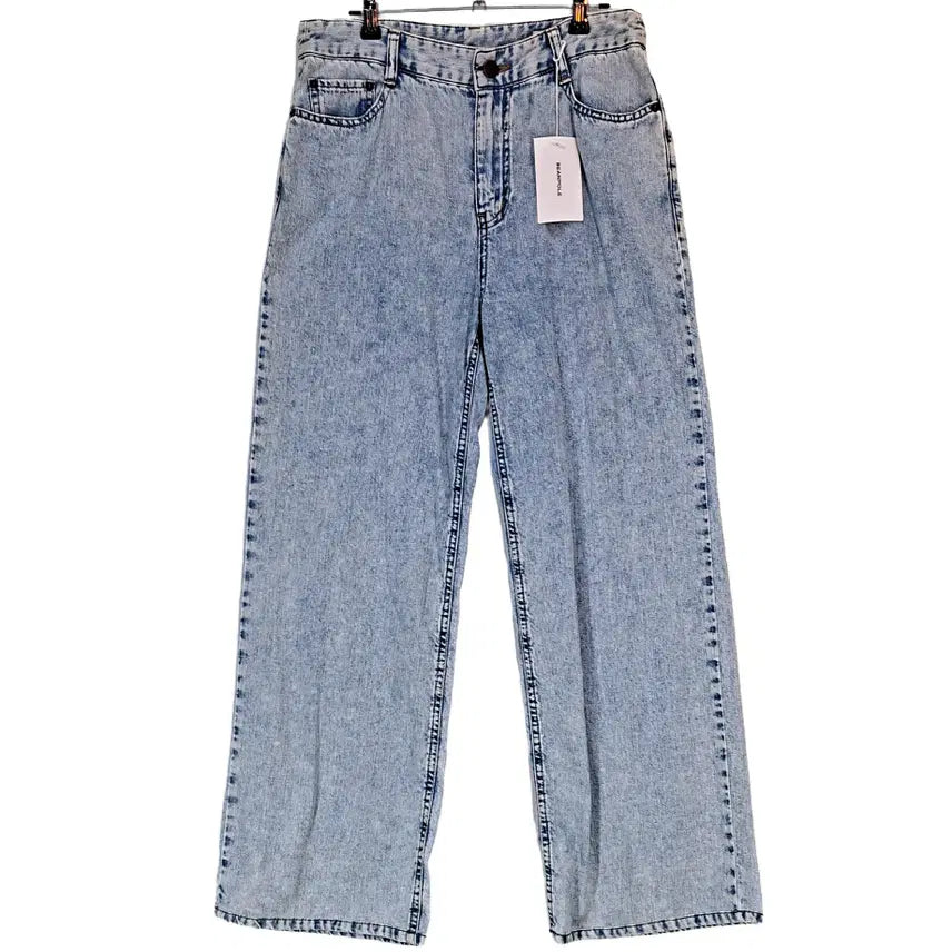 [BUNJANG] Beanpole Women's Wide Fit Light Wash Jeans (Size 27) / 빈폴 여성 캐주얼한 와이드핏 청바지 27 연청 미사용 25628