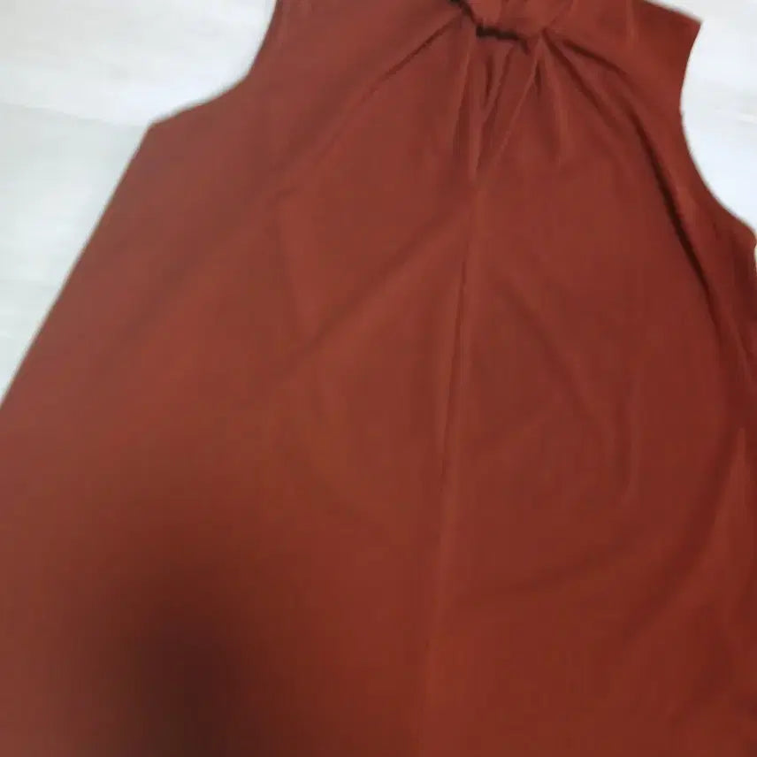 [BUNJANG] Sleeveless Blouse Brown / 정장 민소매 블라우스 브라운