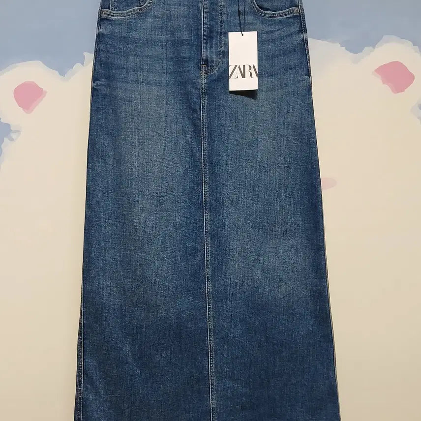 [BUNJANG] Zara Denim Pencil Skirt Long Blue / (S) 자라 데님 펜슬 스커트 롱 치마
