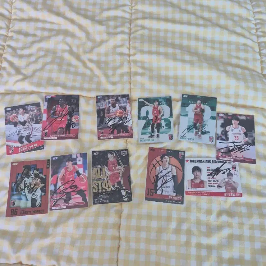 [BUNJANG] Basketball Cards 11-Card Bundle with Autographs / 농구 카드 11장 일괄 (사인 포함)