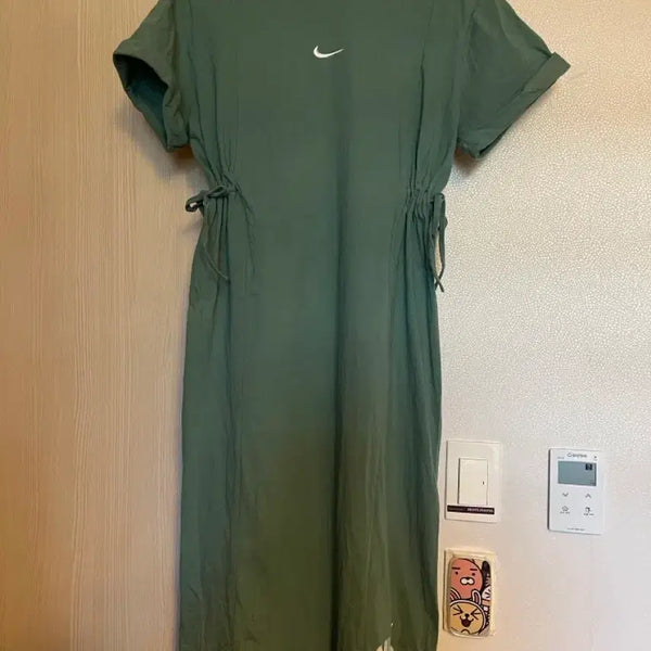 [BUNJANG] Nike Women's Shirred Long Dress Green / 프리 66-77 가능 나이키 셔링 롱 원피스 (D34)