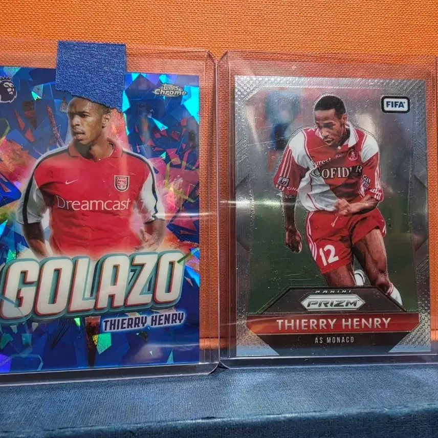 [BUNJANG] Thierry Henry Two-Card Set - Chrome Sapphire Golazo & Premier Flashback AS Monaco / [2장] 티에라 앙리(Thierry henry)