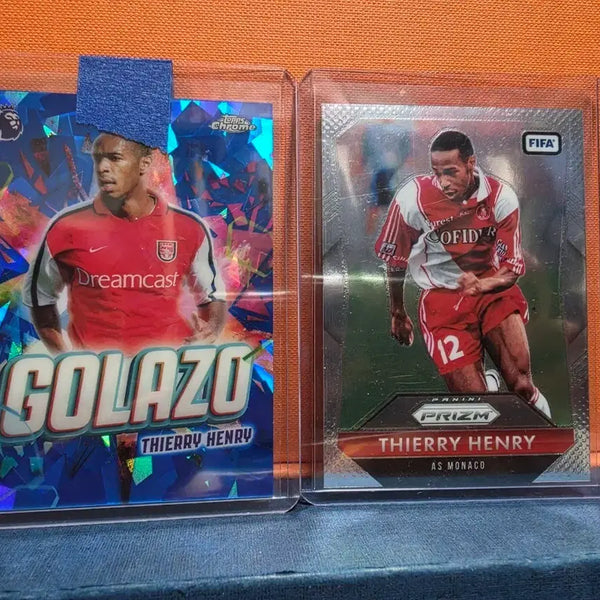 [BUNJANG] Thierry Henry Two-Card Set - Chrome Sapphire Golazo & Premier Flashback AS Monaco / [2장] 티에라 앙리(Thierry henry)