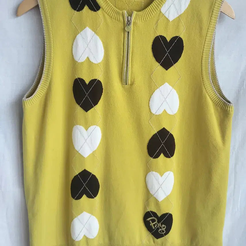 [BUNJANG] PING Women's Zip-Up Knit Vest Golf Sleeveless Top Size 105 / 핑 여성 집업 니트 조끼 105 골프 베스트